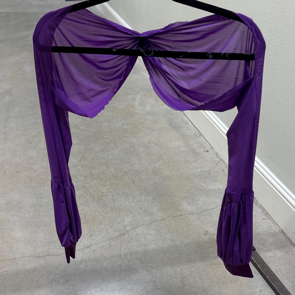 Revolution Vibrant Purple Sheer Top